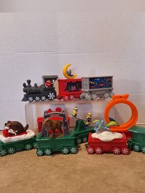 10 Piece 2017 McDonald's Christmas Holiday Express Train - Not Complete